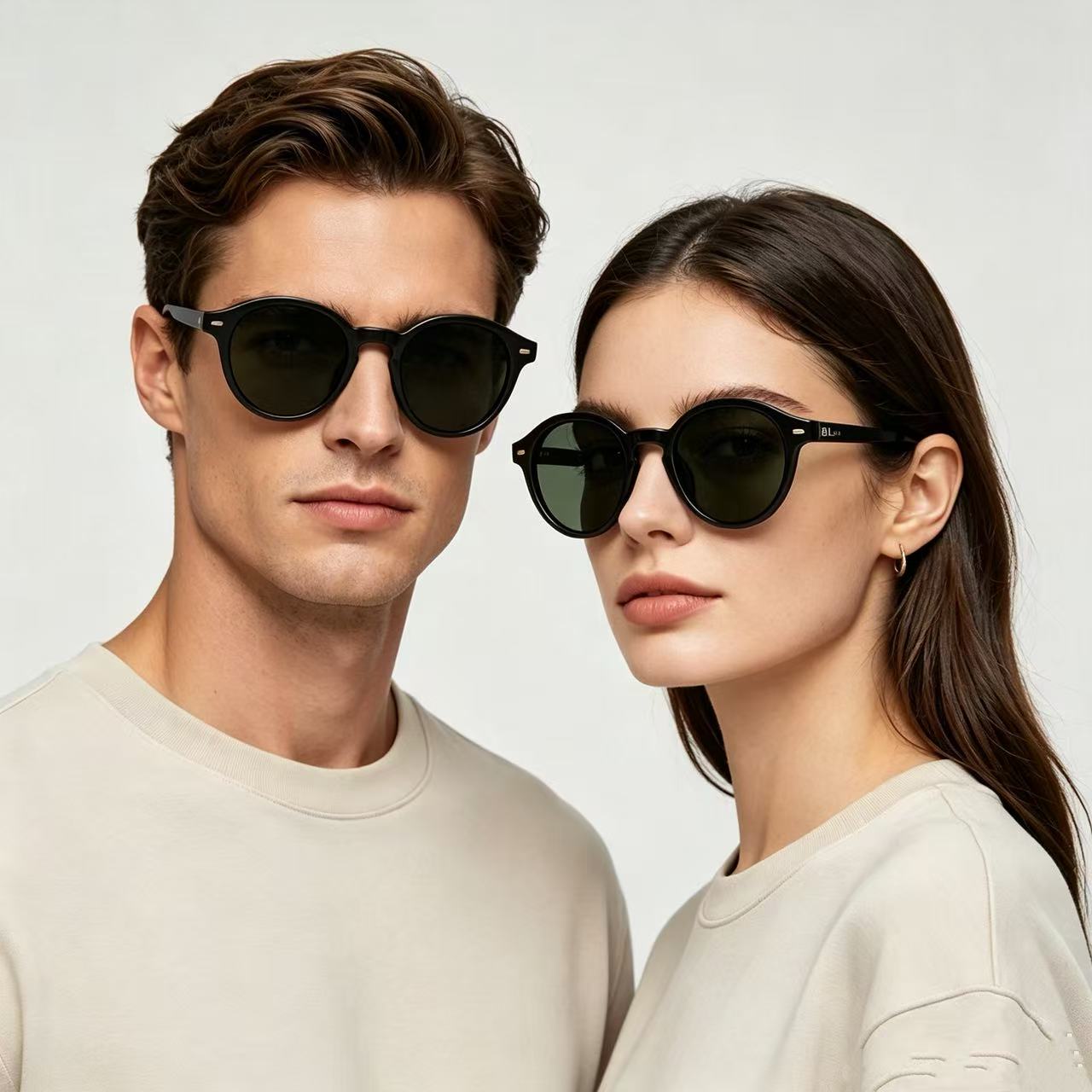 VIP-20 Unisex Custom Sunglasses – Personalized Logo & Text – Custom Outdoor UV-Protection Shades for Couples (Commemorative Gift) 06-3