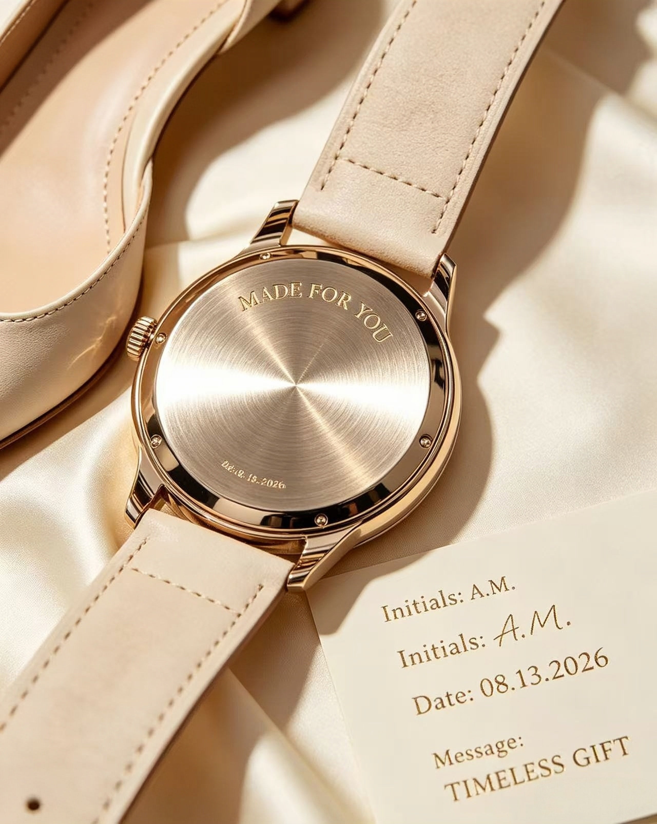 VIP-15 Customizable watches with name engraving—an excellent gift for men and women on birthdays.（02）