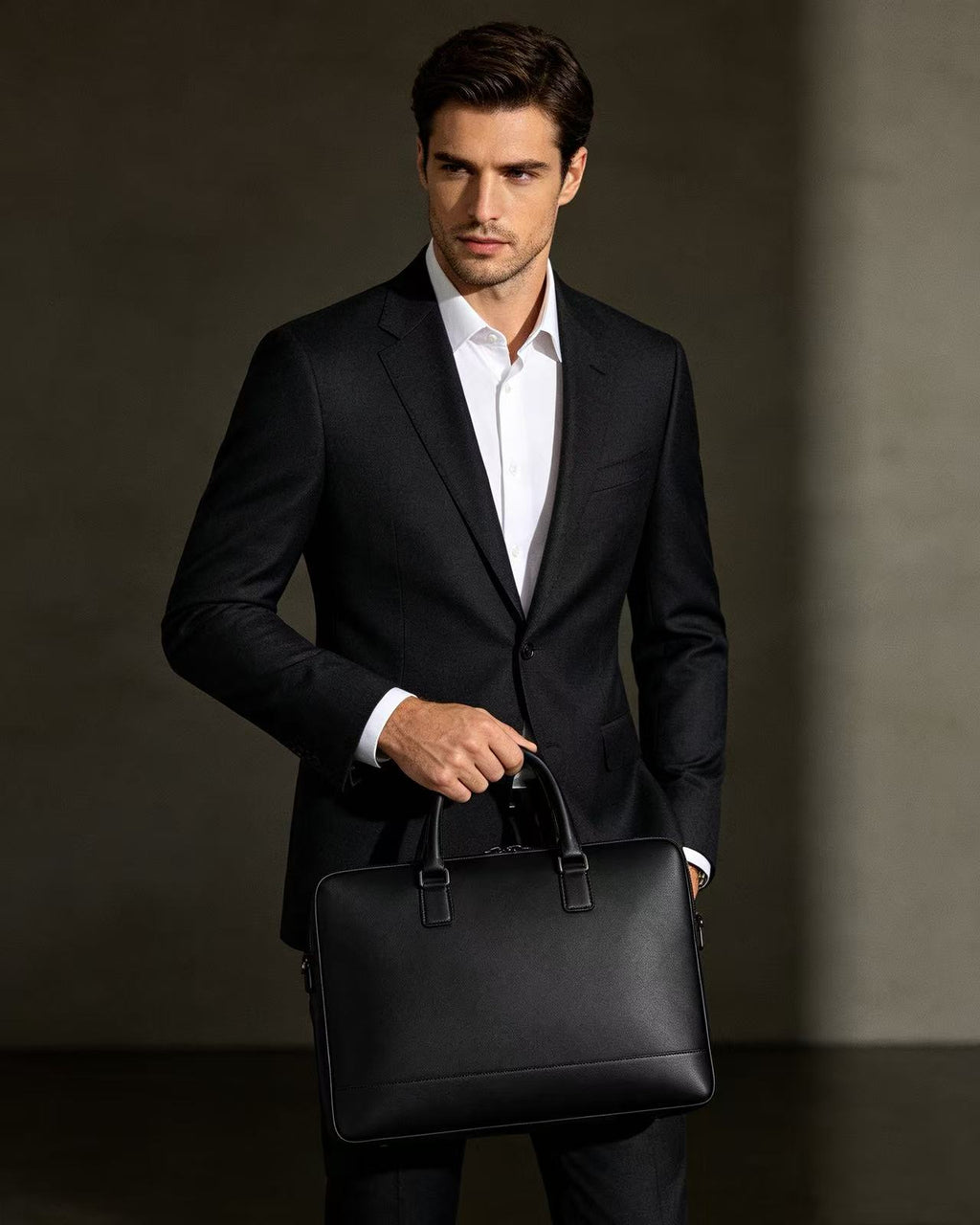 VIP-3 Men's Genuine Leather Handheld & Shoulder Bag04-1