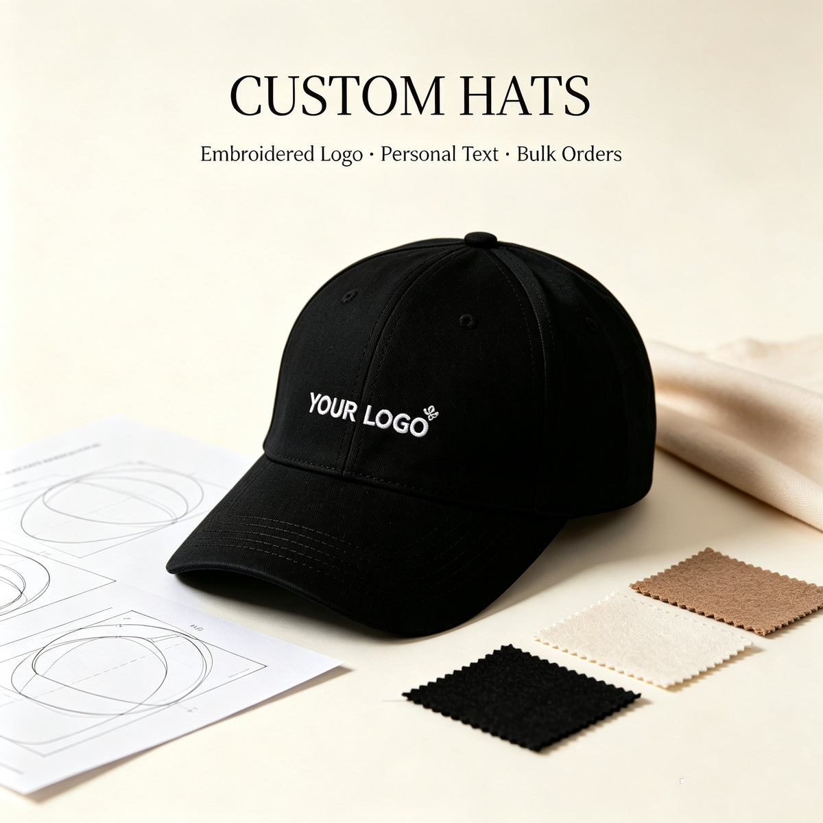 VIP-17 Custom Men's & Women's Hats – Embroidered/Printed Logo-05