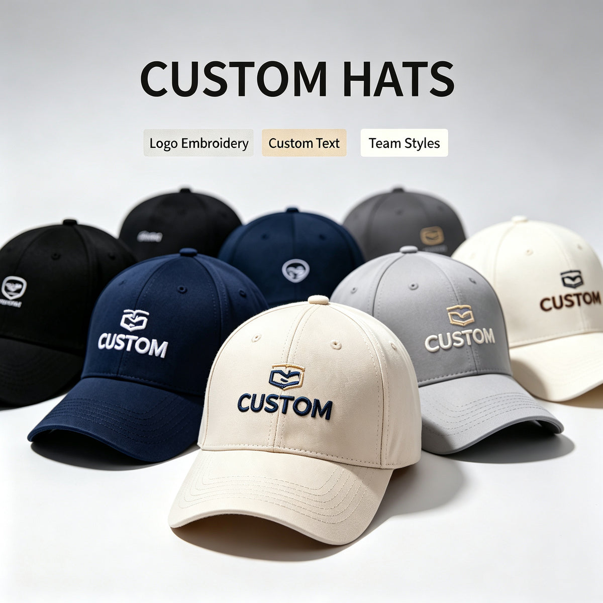 VIP-17 Custom Men's & Women's Hats – Embroidered/Printed Logo-05