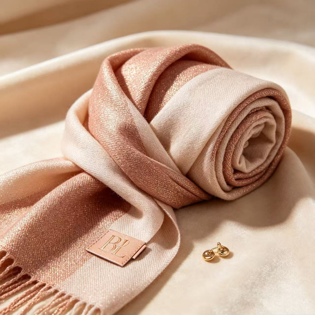 VIP-27 Customizable Women's Scarf – Personalized with Logo or Text; Stylish Shawl/Neck Wrap – Ideal Gift for Valentine's Day, Couples, or Anniversaries (10-2)