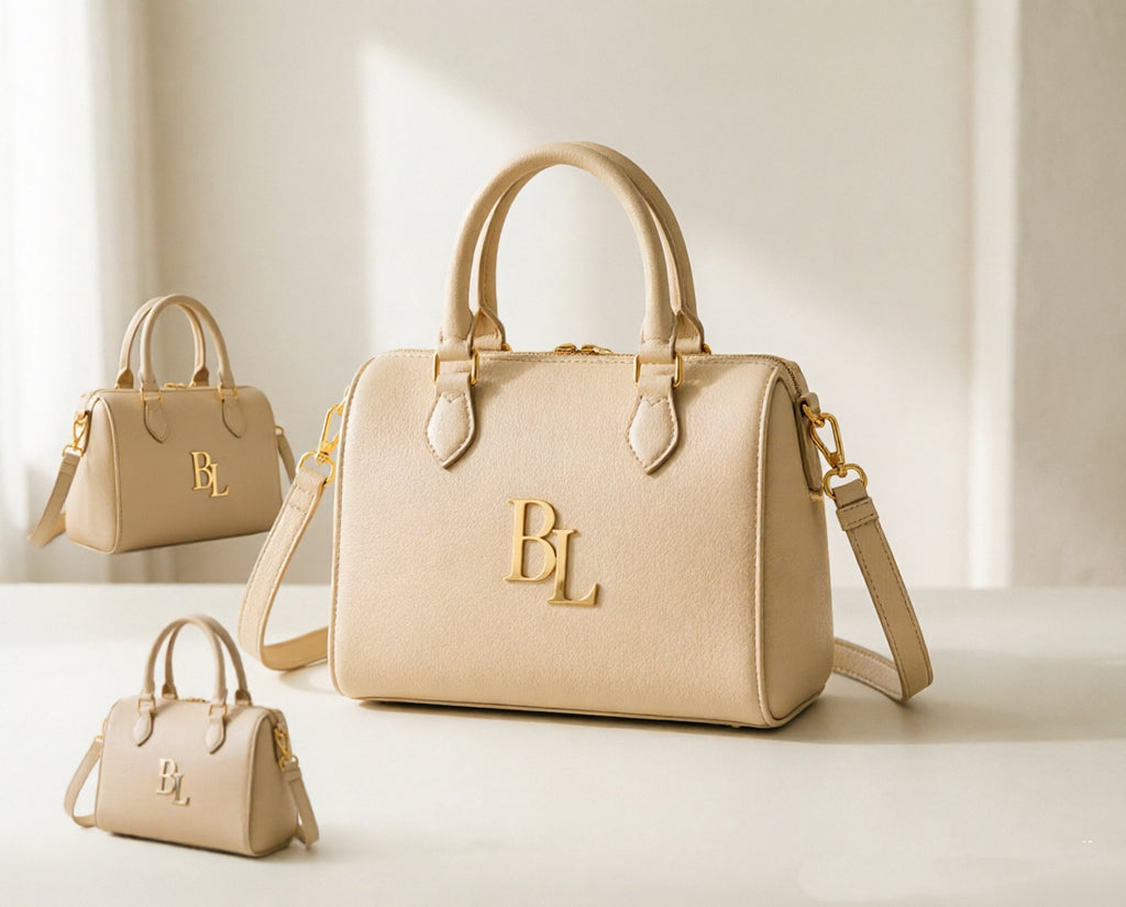 BL Custom Navy Blue Boston Bag | Affordable Luxury Women's Handbag 04-6