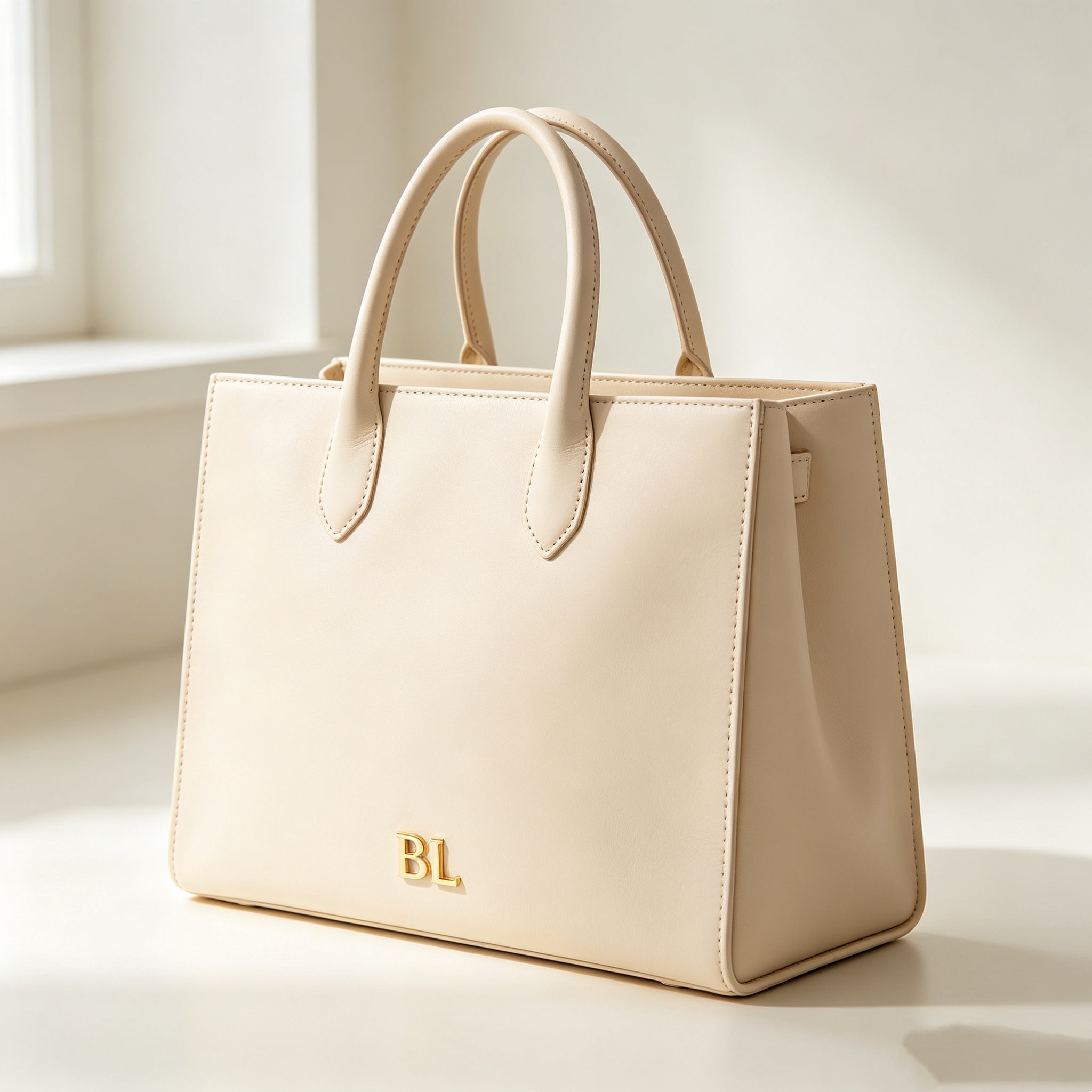 BL Custom Creamy Apricot Tote | Affordable Luxury Women's Commuter Handbag 04-10
