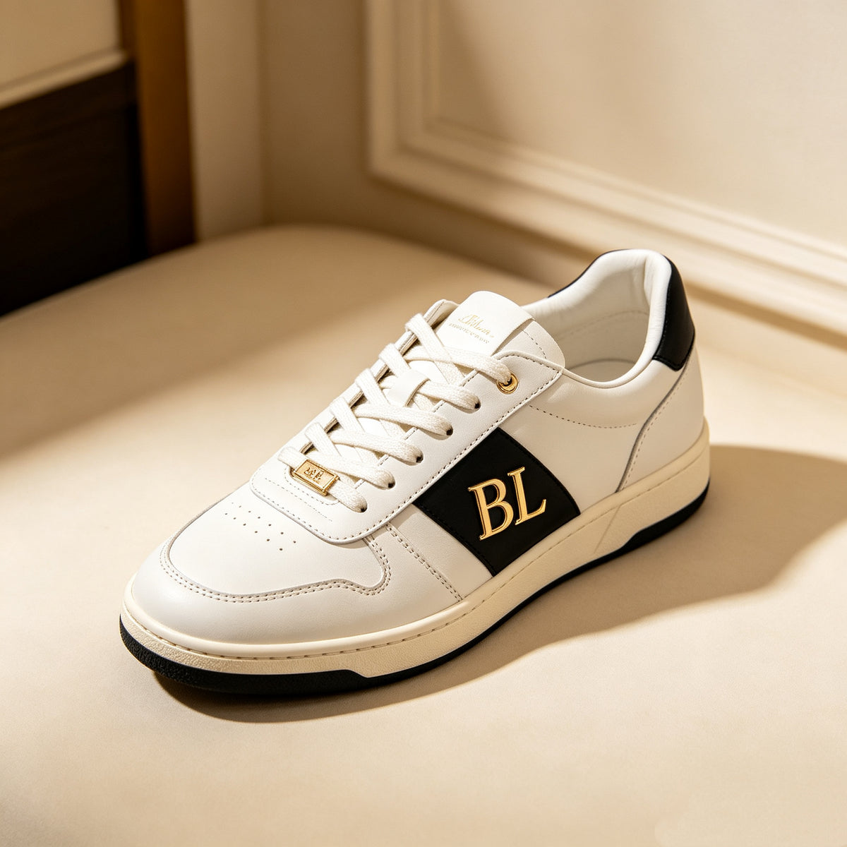 BL Custom Color-Block Casual Sneakers | Unisex White Sneakers 03-5