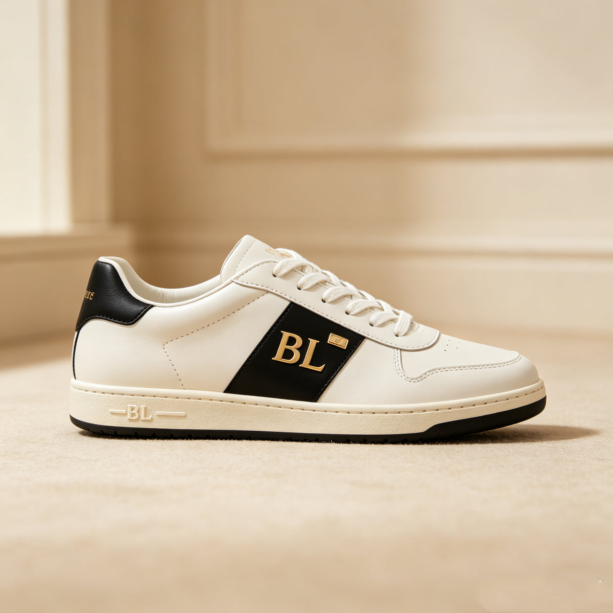 BL Custom Color-Block Casual Sneakers | Unisex White Sneakers 03-5