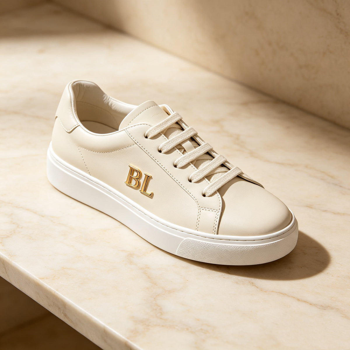BL Custom Platform White Sneakers | Minimalist, Versatile Casual Skate Shoes 03-10