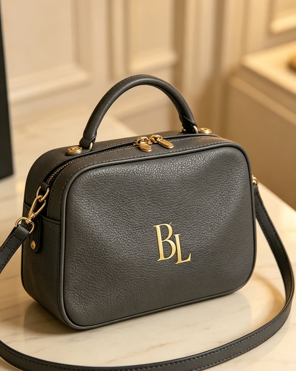BL Custom Camera-Style Bag – Minimalist Boxy Handbag & Crossbody; Versatile Small Square Bag for Commuting (04-15)