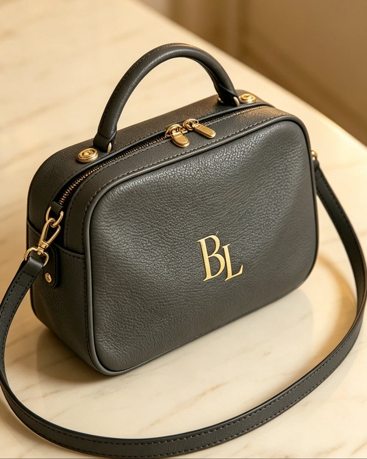 BL Custom Camera-Style Bag – Minimalist Boxy Handbag & Crossbody; Versatile Small Square Bag for Commuting (04-15)