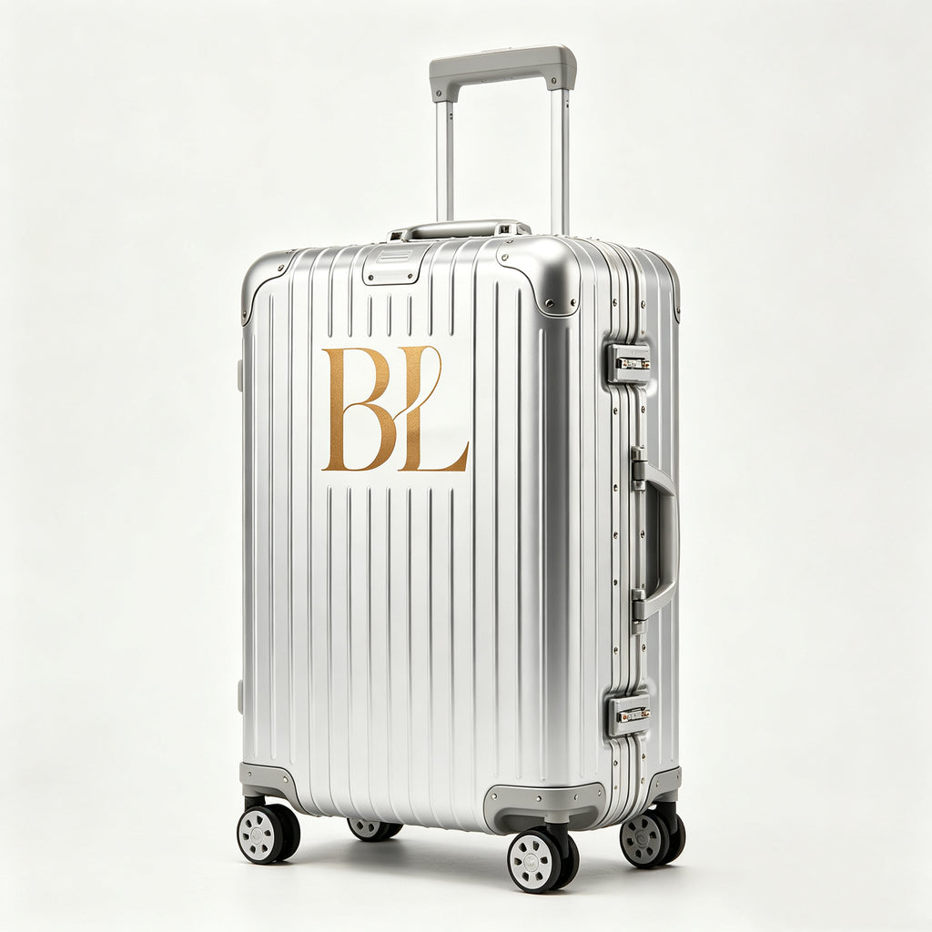 Custom Logo Silver Aluminum-Frame Suitcase | Premium Metal Trolley Case 11-1