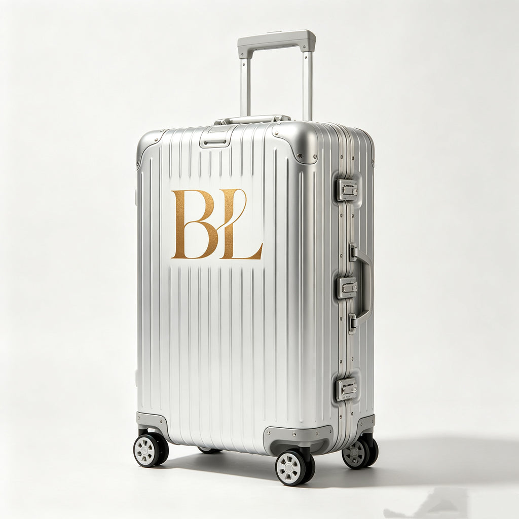 Custom Logo Silver Aluminum-Frame Suitcase | Premium Metal Trolley Case 11-1