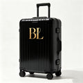 Custom Logo Black Aluminum-Frame Luggage | Premium Metal Trolley Case 11-2