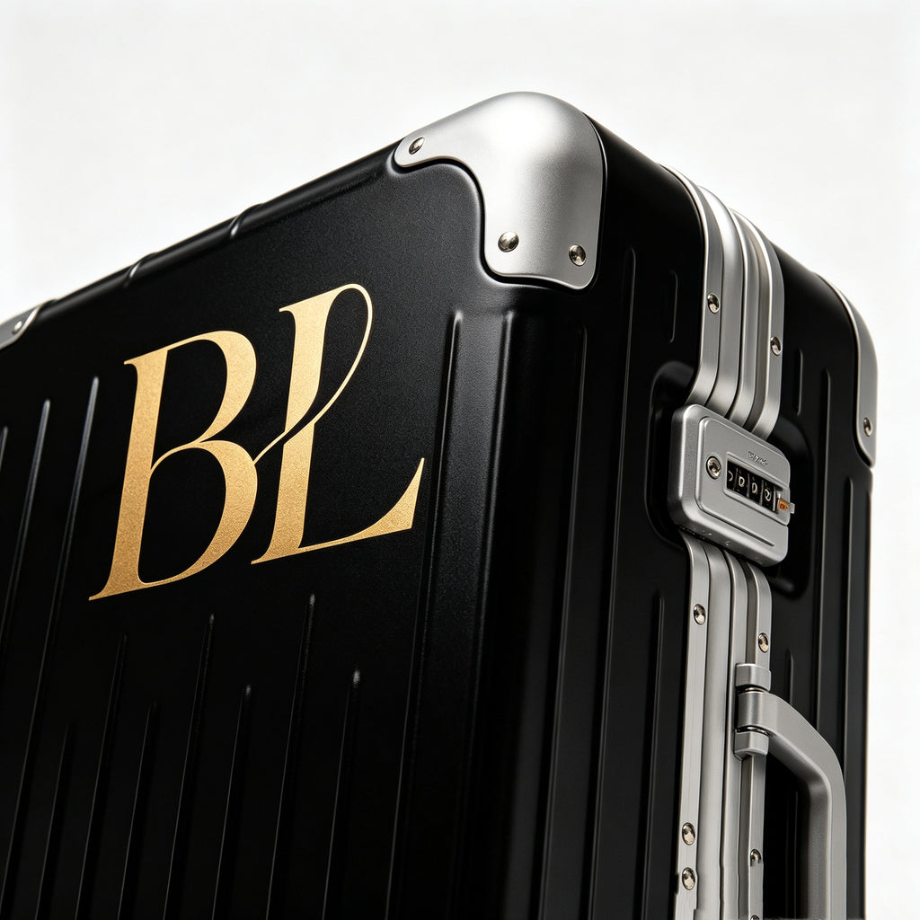 Custom Logo Black Aluminum-Frame Luggage | Premium Metal Trolley Case 11-2