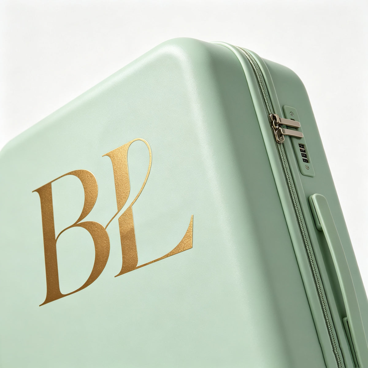 Customizable Initial Luggage | Mint Green Hardshell Suitcase | A Fresh Travel Essential 11-4